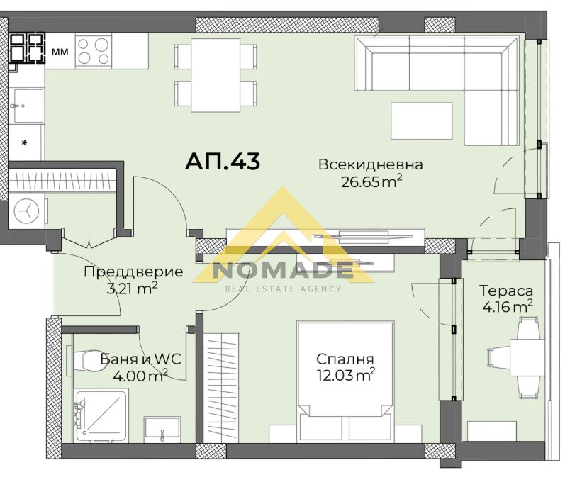 Двустаен в Смирненски — снимка 4 (Христо Смирненски, Пловдив)