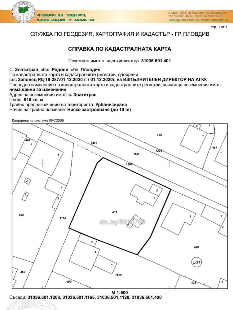 Парцел, с.Златитрап