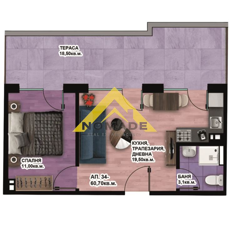 1250€/кв. Инвестиция с бъдеще! Двустаен апартамент в бутиков проект на бул. Пещерско шосе. — снимка 8 (Христо Смирненски, Пловдив)